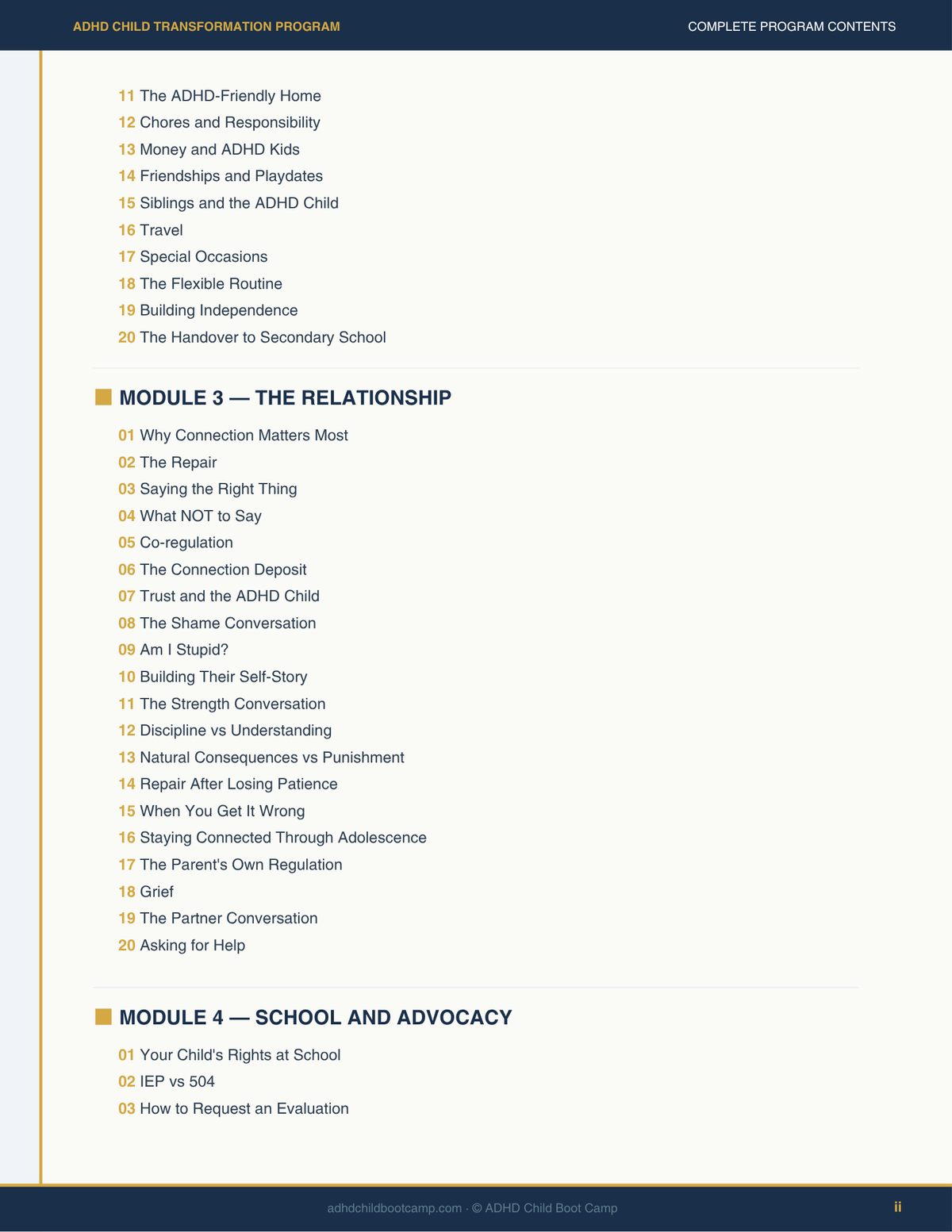ADHD CHILD TRANSFORMATION PROGRAM