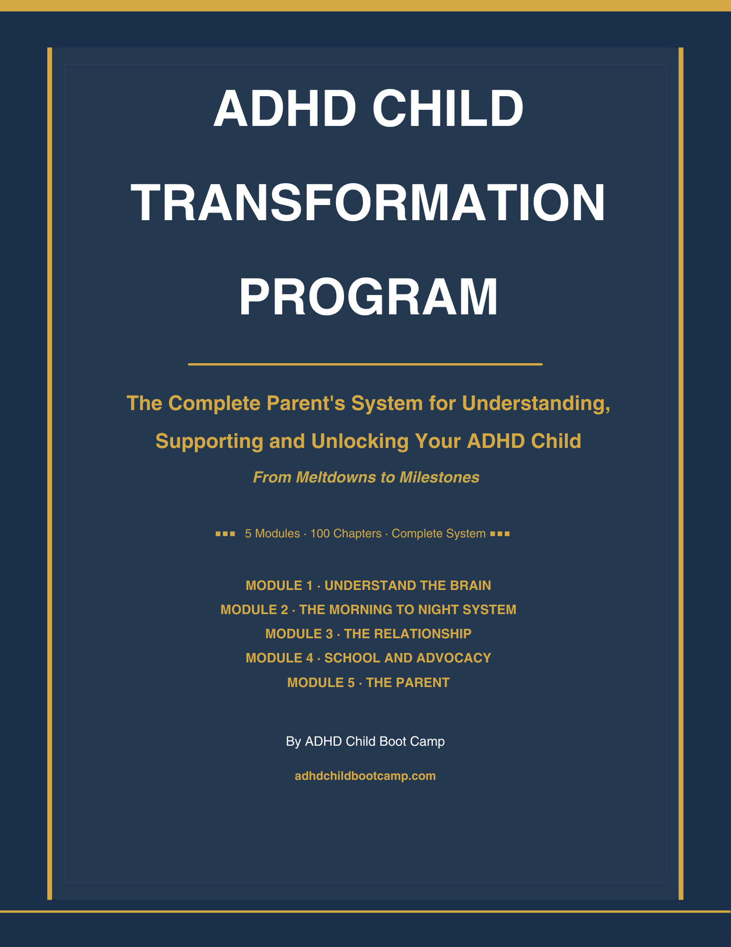 ADHD CHILD TRANSFORMATION PROGRAM